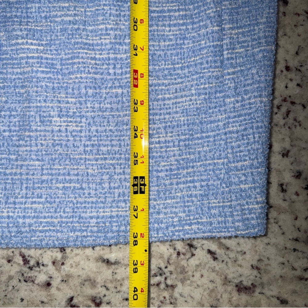 Calvin Klein Size 12 Cap Sleeve Tweed Sheath Dress Serene Blue Womens EUC Zip - Picture 10 of 10